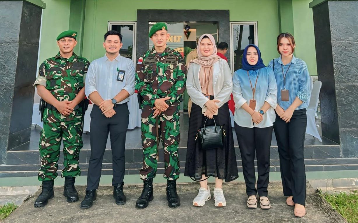 BRI BO Kisaran Hadiri Penyambutan 450 Prajurit Satgas Pamtas Statis RI–PNG Yonif 126/KC